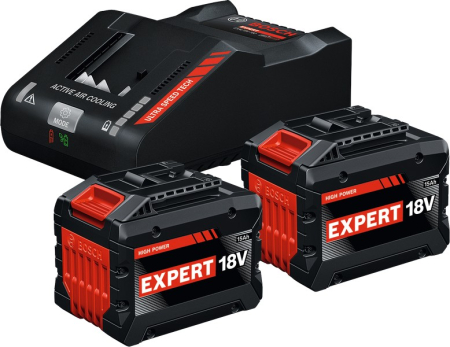 Acumulatori și încărcătoare - BOSCH EXPERT 2x EXBA18V-150 + EXAL18V-160, Starter Set, 18,0 V