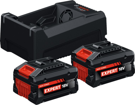 Acumulatori și încărcătoare - BOSCH EXPERT 2x EXBA18V-55 + GAL12V/18V-80, Starter Set, 18,0 V
