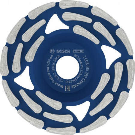 SCULE & MATERIALE - BOSCH EXPERT Concrete, Cap de șlefuire diamantat pentru polizor de beton, alezaj 19 - 22,23 mm, 125 x 22,23 mm