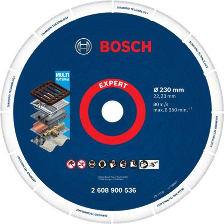 SCULE & MATERIALE - BOSCH EXPERT Diamond Metal Wheel, Disc de tăiere, pentru polizoare unghiulare mari, alezaj 22,23 mm, 230 mm
