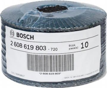 BOSCH EXPERT for Metal, Disc de șlefuire evantai X-LOCK X551, cu profil conic pentru polizoare unghiulare mici, granulație 40-120 [2]