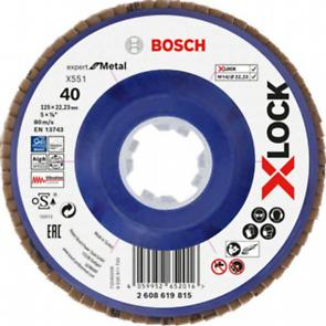 BOSCH EXPERT for Metal, Disc de șlefuire evantai X-LOCK X551, versiunea dreaptă, plastic, granulație 40-80 [1]