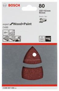 BOSCH EXPERT for Wood, Foaie de șmirghel C430 pentru șlefuitoare multifuncționale, granulație 80-180 [2]
