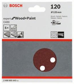 BOSCH EXPERT for Wood, Foaie de șmirghel C430 pentru șlefuitoare orbitale cu excentric, Ø 125-150 mm [cutie 5 bucăți] [2]