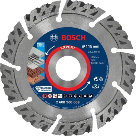 SCULE & MATERIALE - BOSCH EXPERT Hard Ceramic, Disc de tăiere diamantat, cu durată mare de viață, pentru polizoare unghiulare mici, alezaj 22,23 mm, Ø 115-125 mm