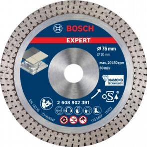 BOSCH EXPERT Hard Ceramic, Disc de tăiere diamantat, pentru mini-polizoare unghiulare, alezaj 10 mm, 76 x 1,9 x 10 mm [1]