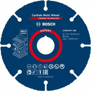 BOSCH EXPERT Multi Material, Disc de tăiere cu carbură pentru polizoare unghiulare mici, Ø 115-125 mm [1]
