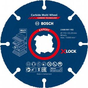 BOSCH EXPERT Multi Material, Disc de tăiere cu carbură pentru polizoare unghiulare mici, X-LOCK, Ø 115-125 mm [1]