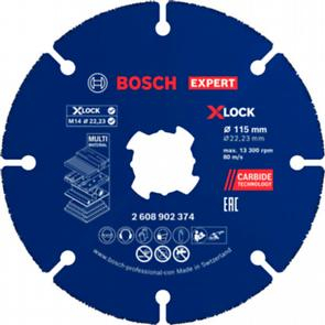 BOSCH EXPERT Multi Material, Disc de tăiere cu carbură pentru polizoare unghiulare mici, X-LOCK, Ø 115-125 mm [cutie 10 bucăți] [1]