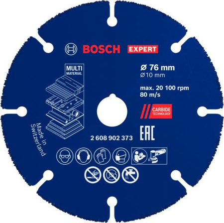 SCULE & MATERIALE - BOSCH EXPERT Multi Material, Disc de tăiere diamantate pentru minipolizoare unghiulare, 76 x 10 mm