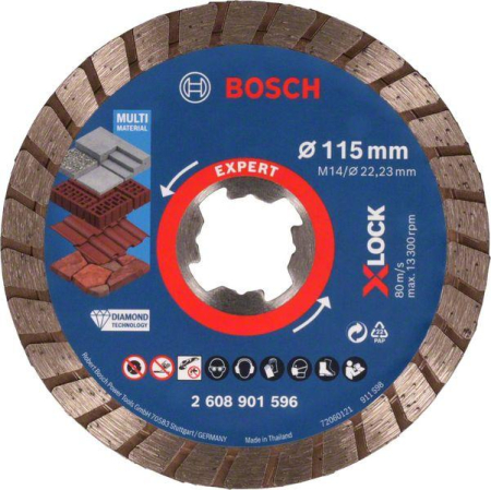 SCULE & MATERIALE - BOSCH EXPERT Multi Material Turbo, Disc de tăiere diamantat, X-LOCK, Ø 115-125 mm