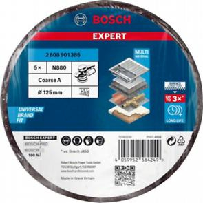 BOSCH EXPERT N880, Disc din postav, pentru șlefuitoare orbitale cu excentric, Ø 125-150 mm [cutie 5 bucăți] [3]