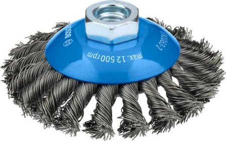 BOSCH, Perie conică grea metalică pentru polizoare unghiulare mari cu alezaj M14, 100 x 0,5 mm, M14 [1]