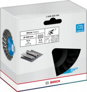 BOSCH, Perie conică grea metalică pentru polizoare unghiulare mari cu alezaj M14, 100 x 0,5 mm, M14 [3]