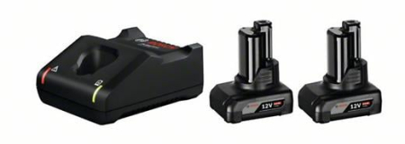BOSCH PRO 2 x GBA 12V 6.0Ah + GAL 12V-40, Starter Set, 12,0 V [2]