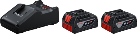 Acumulatori și încărcătoare - BOSCH PRO 2 x GBA 18V 4.0Ah + GAL 18V-40, Starter Set, 18,0 V