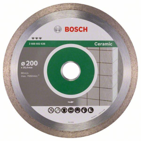 SCULE & MATERIALE - BOSCH PRO Ceramic, Disc de tăiere diamantat, pentru mașini de tăiat plăci ceramice, alezaj 25,4 mm, Ø 200-300 mm