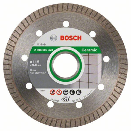 SCULE & MATERIALE - BOSCH PRO Ceramic, Disc de tăiere diamantat, pentru polizoare unghiulare mici, alezaj 22,23 mm, Ø 115-125 mm
