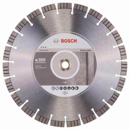 SCULE & MATERIALE - BOSCH PRO Concrete, Disc de tăiere diamantat, pentru fierăstraie de banc și fierăstraie pe benzină, alezaj 25,4 mm, Ø 350-450 mm