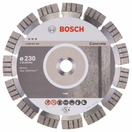SCULE & MATERIALE - BOSCH PRO Concrete, Disc de tăiere diamantat, pentru polizoare unghiulare mari, alezaj 22,23 mm, 230 x 2,4 x 15 mm