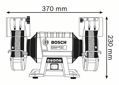 BOSCH PRO GBG 60-20, Polizor de banc cu două discuri abrazive, 600 W [3]
