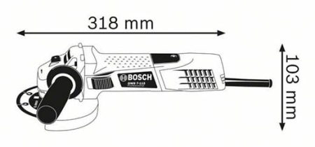BOSCH PRO GWS 7-115, Polizor unghiular, 720 W, 115 mm [5]