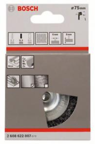 BOSCH PRO Metal Clean, Perie-disc de sârmă, din sârmă ondulată, pentru mașini de înșurubat și mașini de găurit cu percuție, tijă cilindrică, Ø 75-100 mm [3]