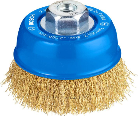 SCULE & MATERIALE - BOSCH PRO Metal Clean, Perie-oală, din sârmă ondulată, pentru polizoare unghiulare mici, filet M10, 75 x 0,3 mm, M10