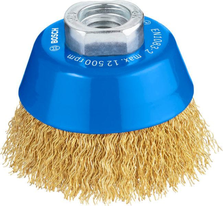 SCULE & MATERIALE - BOSCH PRO Metal Clean, Perie-oală, din sârmă ondulată, pentru polizoare unghiulare mici, filet M14, 70 x 0,3 mm, M14