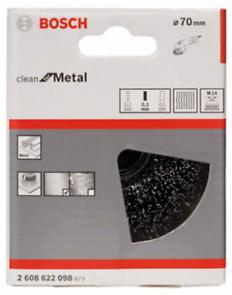 BOSCH PRO Metal Clean, Perie-oală, pentru polizoare unghiulare mici, filet M14, 70 x 0,3 mm, M14 [2]