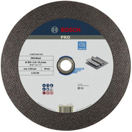 Discuri debitare și polizare - BOSCH PRO METAL CUT, Disc de tăiere drept pentru metal