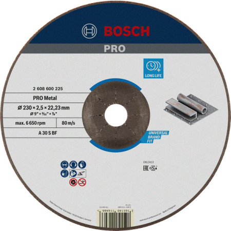 Discuri debitare și polizare - BOSCH PRO METAL CUT, Disc de tăiere drept pentru metal