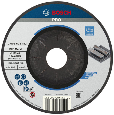 Discuri debitare și polizare - BOSCH PRO METAL GRIND, Disc de polizare / degroșare pentru metal