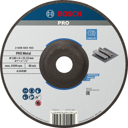 Discuri debitare și polizare - BOSCH PRO METAL GRIND, Disc de polizare / degroșare pentru metal