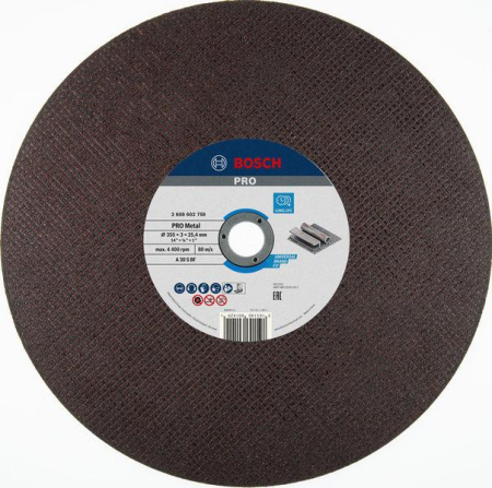 SCULE & MATERIALE - BOSCH PRO Metal, Disc de tăiere din material compozit, rezistent, pentru fierăstraie circulare, alezaj 25,4 mm, 355 x 3,1 mm