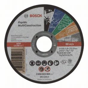 BOSCH PRO Multi Construction, Disc de tăiere din material compozit, pentru polizoare unghiulare mici, alezaj 22,23 mm, Ø 115-125 mm [1]