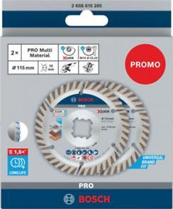 BOSCH PRO Multi Material, Disc de tăiere diamantat, pentru polizoare unghiulare mici, X-Lock, Ø 115-125 mm [cutie 2 bucăți] [3]