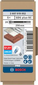 BOSCH PRO SDS plus-5C, Set de dălți plate, 20 x 250 mm [2]