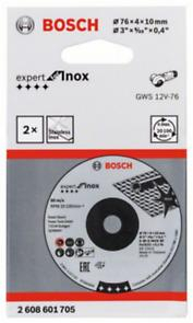 BOSCH PRO Stainless Steel and Metal, Disc de degroșare din material compozit, pentru mini-polizoare unghiulare, alezaj 10 mm, 76 x 4 mm [cutie 2 bucăți] [2]