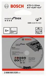 BOSCH PRO Stainless Steel and Metal, Disc de tăiere din material compozit, pentru mini-polizoare unghiulare, alezaj 10 mm, 76 x 1 mm [cutie 5 bucăți] [3]