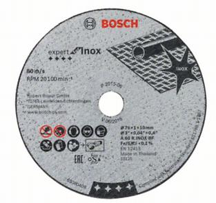 BOSCH PRO Stainless Steel and Metal, Disc de tăiere din material compozit, pentru mini-polizoare unghiulare, alezaj 10 mm, 76 x 1 mm [cutie 5 bucăți] [1]