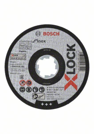 SCULE & MATERIALE - BOSCH PRO Stainless Steel and Metal, Disc de tăiere din material compozit, subțire, cu durată mare de viață, pentru polizoare unghiulare mici, X-Lock, Ø 115-125 mm [cutie 10 bucăți]