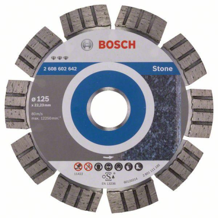 SCULE & MATERIALE - BOSCH PRO Stone, Disc de tăiere diamantat, pentru polizoare unghiulare mici, alezaj 22,23 mm, 125 x 2,2 x 12 mm