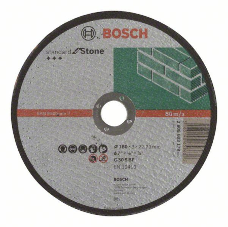 SCULE & MATERIALE - BOSCH PRO Stone, Disc de tăiere din material compozit, pentru polizoare unghiulare mari, alezaj 22,23 mm, Ø 180-230 mm