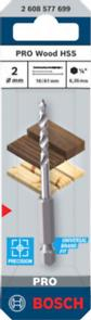 BOSCH PRO Wood HSS, Burghiu cu vârf de centrare, pentru lemn, Ø 2-10 mm [3]