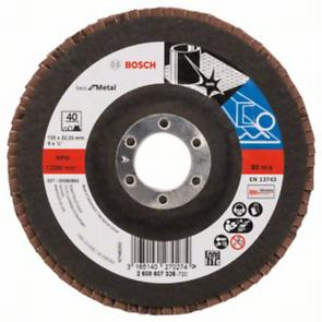 BOSCH PRO X571, Disc de șlefuire evantai, pentru polizoare unghiulare mici, versiunea dreaptă, din fibre, granulație 40-80 [1]