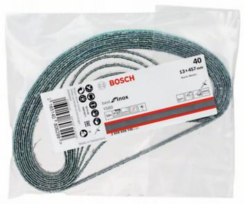 BOSCH PRO Y580, Bandă de șlefuit pentru pile electrice, 13 x 457 mm, granulație 40 [cutie 10 bucăți] [2]