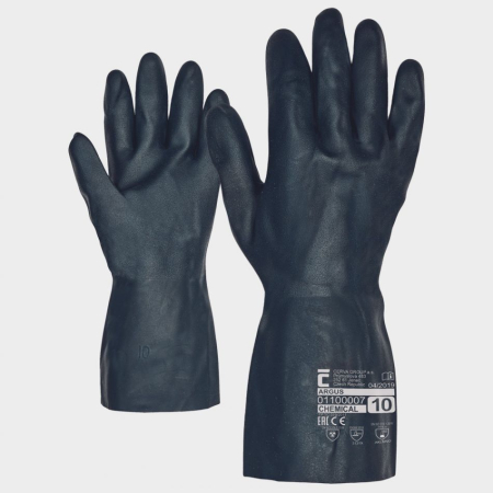 Protecție mecanică - BRILL, Manusi de protectie chimica din neopren, suprafata cu proeminente