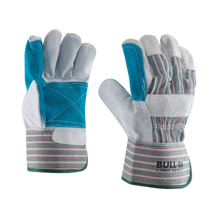PROTECȚIA MÂINILOR - BULL-GA, Mănuși de protecție din piele șpalț de bovină, spate din pânză, calitate A