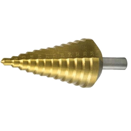 Burghie și dălți - Burghiu metal HSS titanat în trepte 6-38 mm